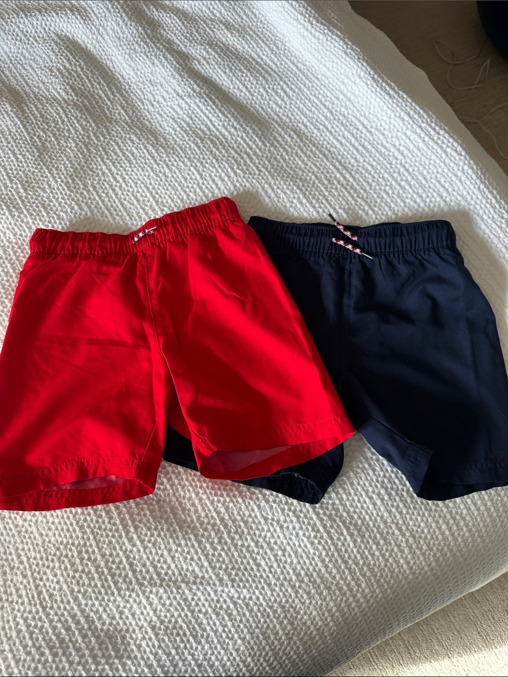 Old Navy Red and Navy Kids Swim Shorts Set